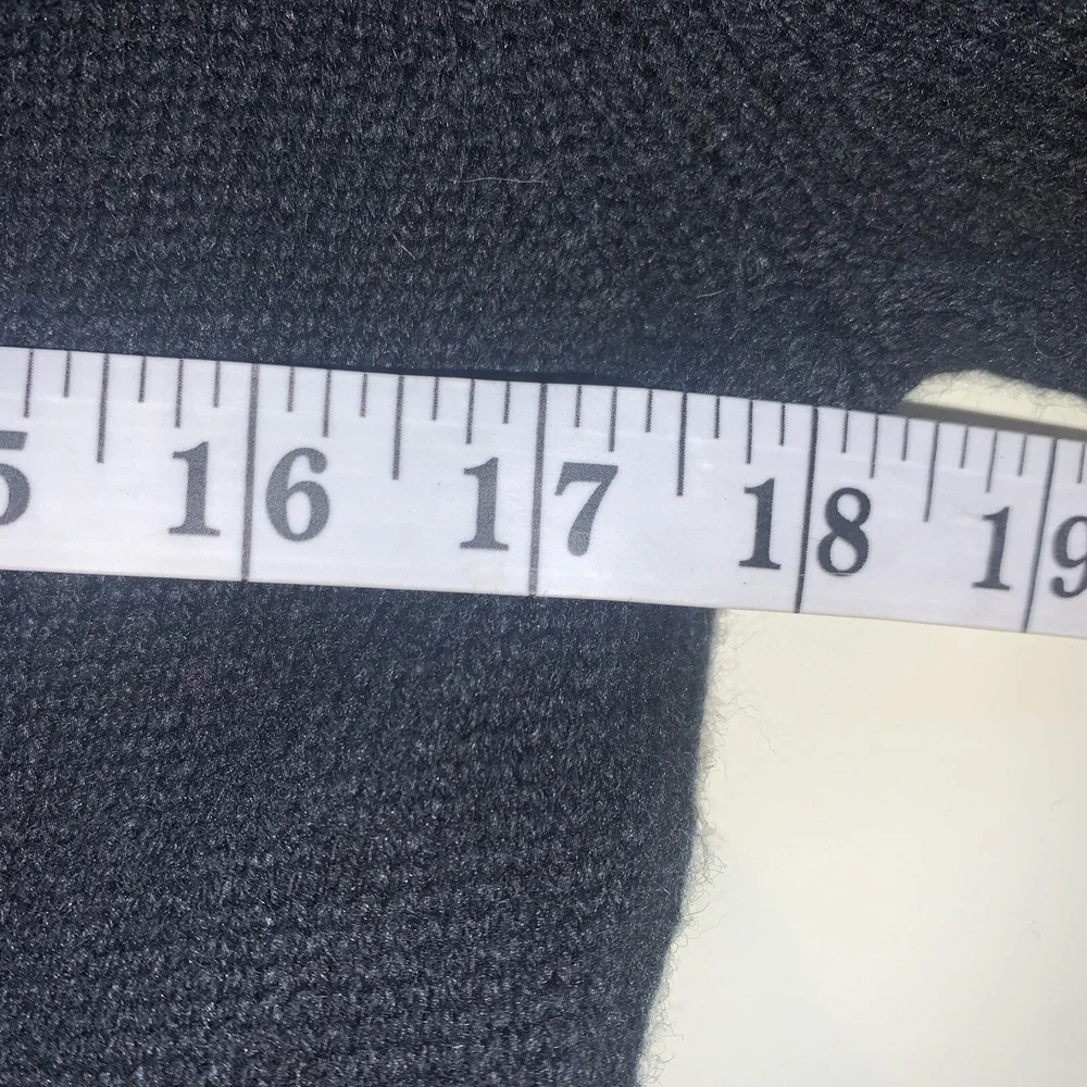 Merrell Womens Sweater Dress Medium Black Wool Blend Scoop Neck Ribbed Waist - Picture 8 of 11